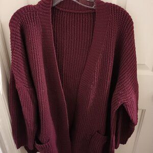 Women's XXL cozy cardigan with pockets
